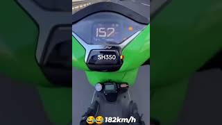 Sh 350 top speed 182km🚀🔥🔥honda hondash350i sh350 motovlog speed [upl. by Aigroeg625]