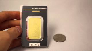 Argor Heraeus 1 oz Gold Bar [upl. by Ahsihat]