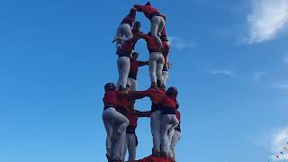 Castellers de Barcelona 4 de 8  Festa Major de Sant Cugat [upl. by Nosrej213]