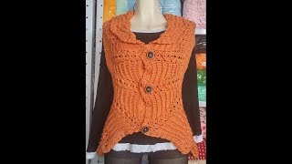 Chaleco redondo tejido a crochet parte 1 [upl. by Sabah]