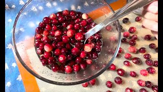 Thanksgiving Recipe Ideas  How to make Sugared Cranberries English Version [upl. by Animaj]