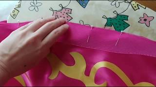 How to sew horsehair braid hem with lining NO hand sewing [upl. by Yauqram]