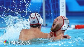 US mens water polo gets past Australia in shootout to make semis  Paris Olympics  NBC Sports [upl. by Etan]