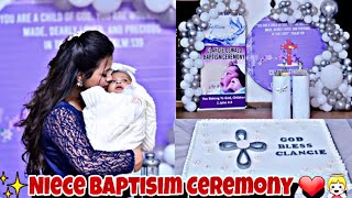 Baby Clancies Baptism Ceremony 💙👼  Face Reveal Done ❤  Manalika Sabisteen [upl. by Tertia747]