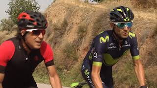 SIERRA NEVADA con ALEJANDRO VALVERDE Pericopuertos 2017 Et15 LaVueltaES [upl. by Cirre]