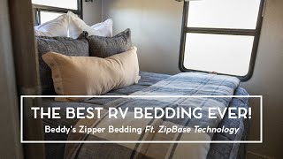 RV Bedding  Beddys Zipper Bedding Ft ZipBase Technology [upl. by Bethina]