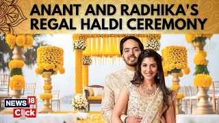 Anant Ambani Wedding  Ambanis Host Anand And Radhikas Haldi Ceremony In Their Residence  N18V [upl. by Assiran]