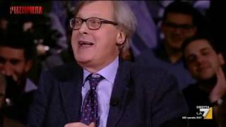 Vittorio Sgarbi imita Virginia Raggi Lho detto a Beppe ma vaffanco Beppe Grillo del cao [upl. by Ytsim130]