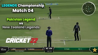 Legend Championship Match 04  Pakistan Legends vs New Zealand Legends  Cricket 22 Gameplay [upl. by Edan754]