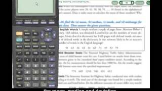 TI8384  Using 1 Var Stats to Find Mean and Standard Deviation [upl. by Dielle]