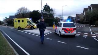 PRIMEUR amp bijna aanrijding prio 1 A1 Gebouwbrand woning meterkast Vlotlaan 9 Monster [upl. by Llarret]