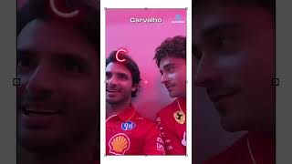 Sainz and Leclerc guess footballers ⚽️ f1 formula1 [upl. by Saraiya989]