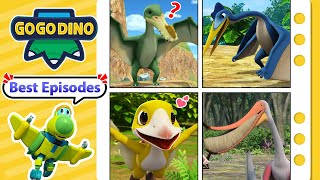 Best Differernt Kinds of Pterosaurs Quetzalcoatlus  More  GOGODINO Best Episodes  Kids Cartoon [upl. by Ginevra]