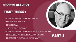 Gordon Allport trait theory of PersonalityPart 2 in urduEasy Explaination [upl. by Niamart]