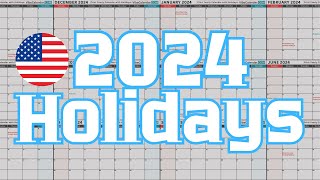 2024 Holidays Calendar and Observances calendar 2024 holiday usa [upl. by Ellan80]