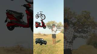 Thar to cycle scooty toto amp car VFX magic video shorts shortsfeed trending [upl. by Bergh]