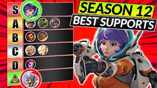 NEW SEASON 12 SUPPORT TIER LIST  BEST and WORST Heroes to Main  Overwatch 2 Guide [upl. by Ahsiekan781]