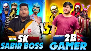 SK SABIR VS 2B GAMER 20000 Diamonds Squad Fight Challenge 🔥🔥 [upl. by Gweneth]