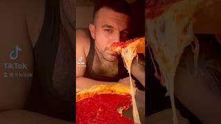 Chicago Style Pizza 🍕 food pizza cooking [upl. by Halsted]