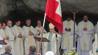 Pèlerinage de la Suisse Alémanique  Messe depuis la Grotte  01052023 [upl. by Conner616]