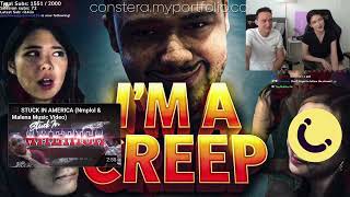 Katchi amp Arthur react to Nmplol Music Video quotConstera  Im A CREEPquot [upl. by Greg]