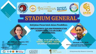 Studium Generale Kebijakan Pemerintah dalam Pendidikan [upl. by Nikita]