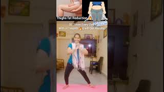 Only 1Excercise for Thighsamp Hip Fat🔥fitness weightloss yoga happymindbody Diet [upl. by Nnayrrehs]