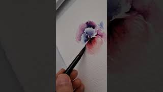 Watercolor Demo of Stunning Colorful Flower shorts [upl. by Itsyrc227]