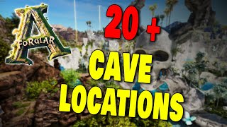 20 CAVE LOCATIONS ON FORGLAR IN ARK SURVIVAL ASCENDED [upl. by Strong564]