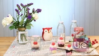 玻璃瓶的運用羊毛氈蛋糕水晶瓶 Wool felting Cake｜Life樂生活 第三季 [upl. by Tijnar]