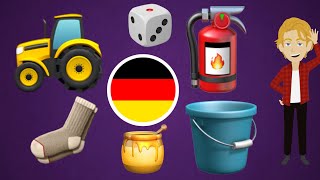 Learn German  100 German Words with Pictures amp Emoji  A1 A2 Vocabulary with Translation [upl. by Jolene]