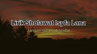 Lirik dan Arab Sholawat Isyfalana by hadroh banjar [upl. by Yerhcaz674]