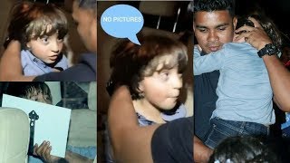 Shah Rukh Khans son AbRam Khan gets annoyed with the paparazzi [upl. by Danette]