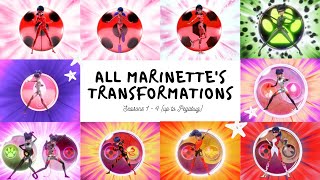 All Marinettes transformations S14 up to Pegabug [upl. by Webb]