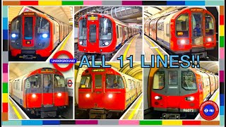 London Underground Action  ALL 11 LINES Set 1 [upl. by Ahsenwahs]