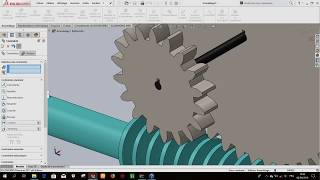 Assemblages quotroue et vis sans finquot et quotpignoncrémaillèrequot sur SolidWorks [upl. by Acirderf]