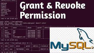 Show Grant and Revoke Access in MySql Server Part 3  MySQL command line tutorial in Hindi [upl. by Annemarie]