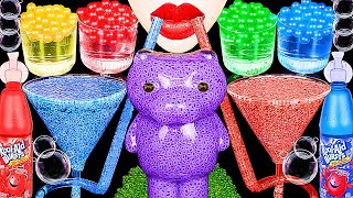 ASMR RAINBOW DRINKS VAMPIRE FROG EGGS JELLY BABY BOTTLE BOBA TEA BIRD GLASS 신기한 물 먹방 MUKBANG [upl. by Otrevire]