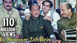 Aaj Humaare Dil Mein  Bollywood Song  Alok Nath Reema Laagu Salman Khan  Hum Aapke Hain Kaun [upl. by Romilda]