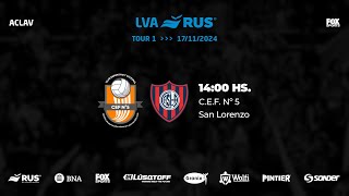 LVA RUS  TOUR 1 CEF N° 5 vs San Lorenzo [upl. by Anerac]