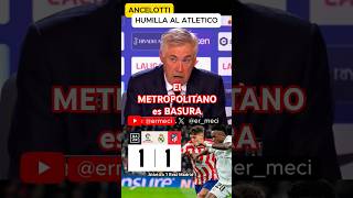 RUEDA DE PRENSA Ancelotti ATLETICO 1 REAL MADRID 1 [upl. by Yclehc]