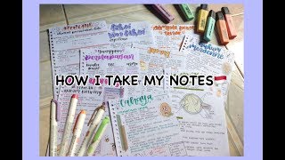 HOW I TAKE MY NOTES✨🐾  INDONESIA [upl. by Nishi]