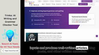 Trinka AI Writing and Grammar Checker Tool [upl. by Eellek]