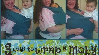 3 Ways to Wrap a Moby Plus Size Wrapping VEDA 19 [upl. by Dorrie]