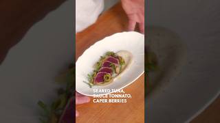 🐟🫒 SEARED TUNA SAUCE TONNATO CAPER BERRIES 🫒🐟tuna italianfood crudo seafoodrecioes asmr [upl. by Ldnek698]