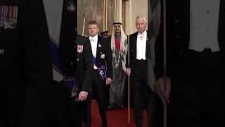 BANQUET AT BUCKINGHAM PALACE  KING CHARLES AND EMIR OF QATAR 2024 world 2024 buckinghampalace [upl. by Nawad]