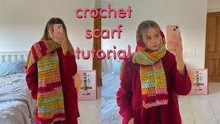 EASY Crochet Scarf For BEGINNERS [upl. by Neuberger]