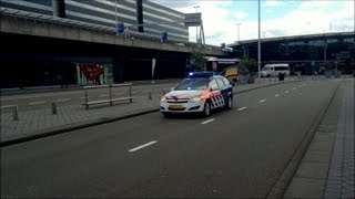 PRIO 1 KONINKLIJKE MARECHAUSSEE MET SPOED OP SCHIPHOL Royal Dutch Military Police [upl. by Zelikow]