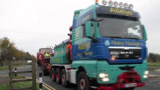 Allelys Heavy Haulage transporting a transformer from Didcot to Avonmouth [upl. by Atteynad]