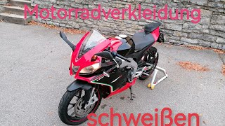 Aprilia RS4 125 Motorradverkleidung ReparierenSchweißenKlammernKleben [upl. by Diva42]